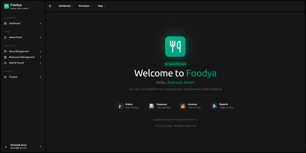 Foodya POS – Restaurant Management System